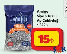 AMİGO SİYAH TUZLU AY ÇEKİRDEĞİ 150 G